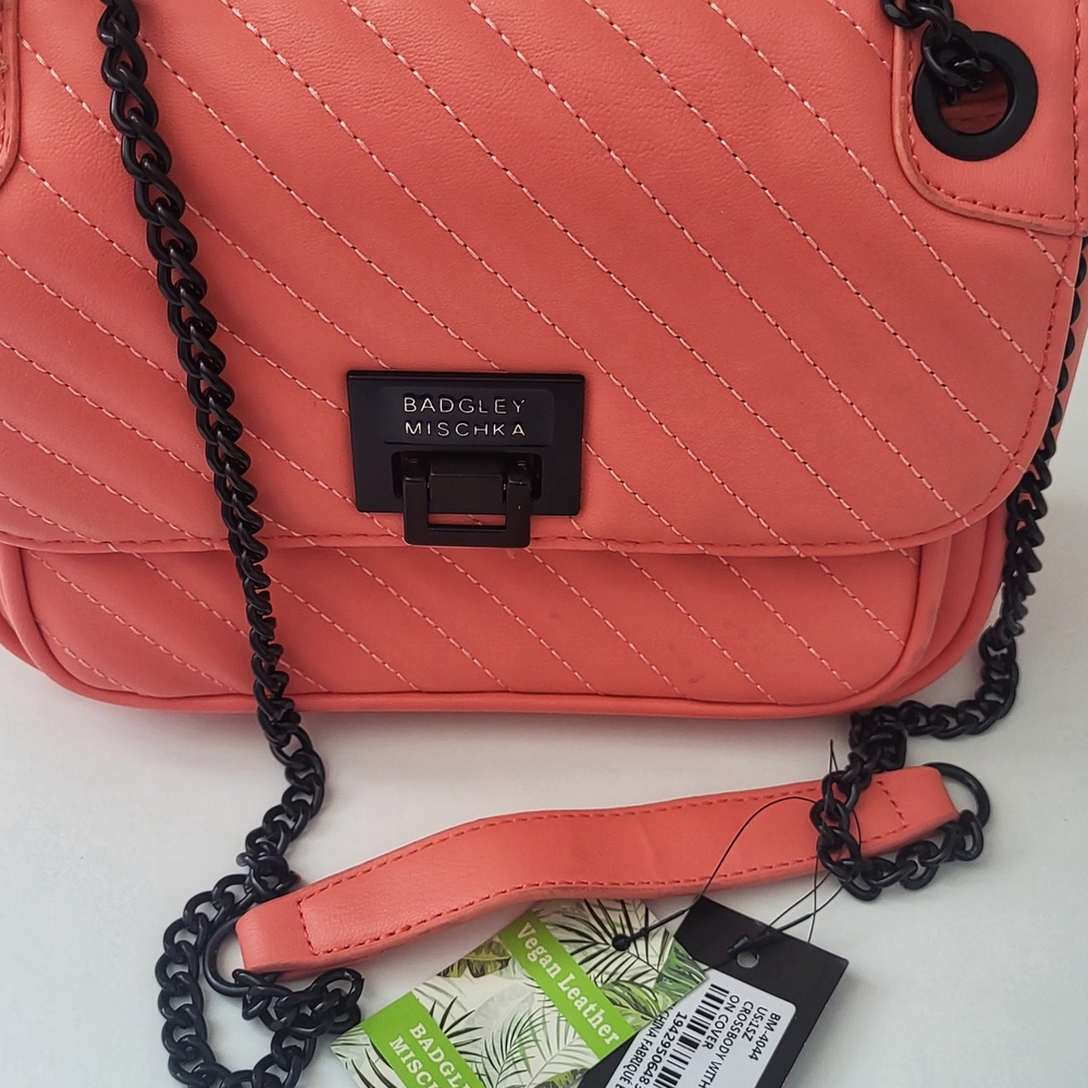 Badgley Mischka Pink Quilted Shoulder Bag